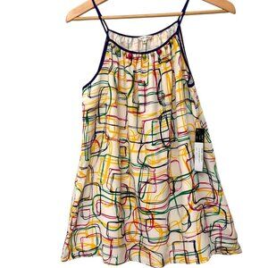 WHITLEY Silk Top NWT Rainbow Burst Size Medium Perfect for Summer!